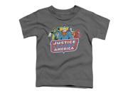Trevco Dc 8 Bit League Short Sleeve Toddler Tee Charcoal Large 4T