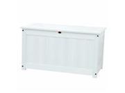 Highwood USA AD DBXL1 WAE Synthetic Wood Large Deck Patio Storage Box in Whitewash Color