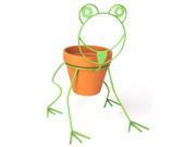 Panacea 86667 6 in. Green Frog Planter Pot Holder