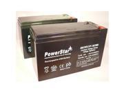 PowerStar AGM1275F2 2Pack1 Replacement 12V 7.5Ah For Ub1290 Ub1290F2 Sealed Lead Acid Battery