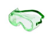 Sellstrom Fog Free Lens Direct Vent Safety Goggle Green Tinted Body Clear Lens