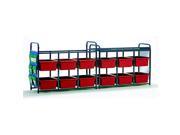 Copernicus Educational Products LLS300 R Leveled Literacy System Lesson Storage Organizer with Red Tubs