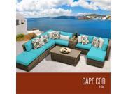 TKC Cape Cod 10 Piece Outdoor Wicker Patio Furniture Set