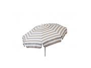 Heininger Holdings 1397 Italian 6 ft. Umbrella Acrylic Stripes Khaki And White Beach Pole