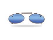 Flying Fisherman 7506SM Action Angler Clip On Large Oval Shape With Smoke Blue Mirror Lenses