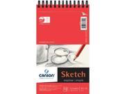 Canson C100511028 5.5 in. x 8.5 in. Foundation Sketch Sheet Pad