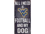 Fan Creations C0640 West Virginia University Football And My Dog Sign
