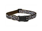 Sassy Dog Wear LEOPARD WHITE2 C Leopard Dog Collar White Brown Small