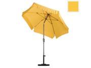 March Products ALUS756T SP57 7.5 ft. Wind Resistance Fiberglass Pulley Open Market Push Tilt Umbrella Champagne and Spun Polyester Yellow