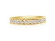 SuperJeweler RLE1083W 14Y GHSI z8 0.5Ct Milgrain Prong Channel Eternity Band In 14K Yellow Gold Gh Si Size 8