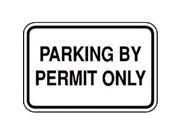 Olympia Sports SA228P 18 in. x 12 in. Sign Parking By Permit Only Reflective