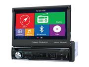 Power Acoustik PDN 726B Single DIN In Dash GPS Navigation Motorized LCD Touchscreen DVD Receiver