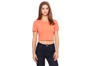 Bella 6681 Womens Poly Cotton Crop Tee Coral Extra Small Small