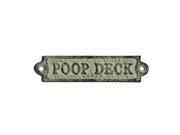 Handcrafted Model Ships K 0164 white 6 in. Cast Iron Poop Deck Sign Whitewashed