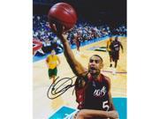 8 x 10 in. Grant Hill Autographed 1996 Dream Team USA Photo 2X NCAA Champion and 1996 Gold Medalist