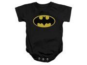 Trevco Batman Logo Infant Snapsuit Black Small 6 Mos