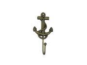 Handcrafted Model Ships K 665 gold 7 in. Cast Iron Anchor Hook Rustic Gold
