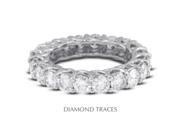 Diamond Traces UD EWB418 7915 14K White Gold 4 Prong Setting 4.26 Carat Total Natural Diamonds Trellis Eternity Ring