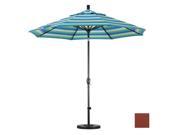 March Products GSPT908117 5407 9 ft. Aluminum Market Umbrella Push Tilt Bronze Sunbrella Henna