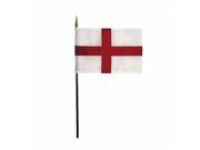 Annin Flagmakers 321100 4 x 6 in. Eb St George Cross Mounted 12 Pack