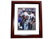 8 x 10 in. Tim Brown Autographed Oakland Raiders Photo Future Hall of Famer Mahogany Custom Frame