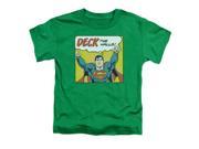 Trevco Dc Deck The Halls Short Sleeve Toddler Tee Kelly Green Large 4T