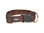 Dogline M8003 6 11 17 L x 0.63 W in. Comfort Microfiber Flat Collar Brown