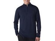 Badger 4280 Adult 1 By 4 Zip Lightweight Pullover Jacket Navy Small