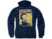 Trevco Boop Power Adult Pull Over Hoodie Navy Small