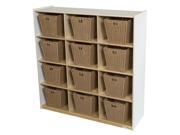 Wood Designs 50912WHT 719 9 Cubby Storage With Medium Baskets White