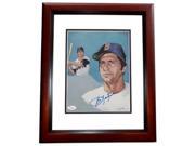 8 x 10 in. Carl Yastremski Autographed Boston Red SOX Photo with JSA Authenticity Mahogany Custom Frame