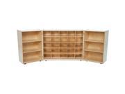 Wood Designs 25509OR 26 Tri Fold Storage With Orange Trays