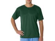 Badger B7930 Adult B Core Henley Tee Forest Green Small