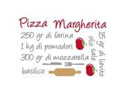 Brewster Home Fashions CR 62405 Pizza Margherita Recipe Wall Quote 27.6 in.