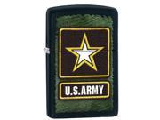 Fox Outdoor 86 28512 Army Star Zippo Lighter Black Matte