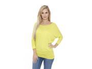 White Mark Universal 124 Lime L Womens Banded Dolman Top Large