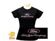 Brickels Racing Collectibles Ladies Ford Motor Company Shirt BLACK SMALL BDFMSTL115