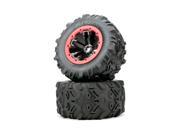 Redcat Racing 505232BK Mounted Tire With Splined Wheel Hubs