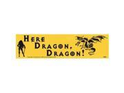 AzureGreen EBHER Here Dragon Dragon Bumper Sticker
