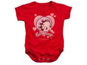 Trevco Boop Baby Heart Infant Snapsuit Red Large 18 Months