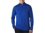 Badger 4280 Adult 1 By 4 Zip Lightweight Pullover Jacket Royal Small