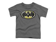 Trevco Batman Bat Mech Logo Short Sleeve Toddler Tee Charcoal Large 4T