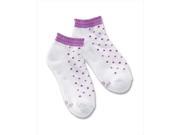 Hanes 778 4 Classics Girls Scallop Low Cut Ez Sort Socks 4 Pk Large Assorted Dots And Stripes Multicolored