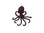 Handcrafted Model Ships G 54 717 RED 7 in. Cast Iron Wall Mounted Octopus Hooks Rustic Red