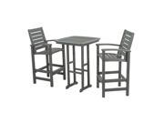 POLYWOOD Signature 3 Piece Bar Set in Slate Grey