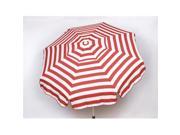 Heininger Holdings 1324 Italian 6 ft. Umbrella Acrylic Stripes Red And White Beach Pole