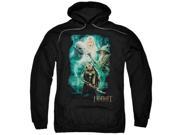 Trevco Hobbit Elronds Crew Adult Pull Over Hoodie Black Large