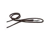 Dogline L2060 61 72 L x 0.25 W in. Round Leather Leash Dark Brown