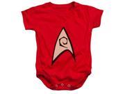 Trevco Star Trek Engineering Uniform Infant Snapsuit Red Medium 12 Mos