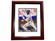 8 x 10 in. Vince Coleman Autographed New York Mets Photo Mahogany Custom Frame